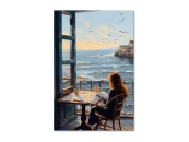 Картина на холсте Кафе у моря, 30x40 см
