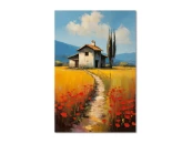 Картина на холсте Итальянский прованс и красные маки, 30x40 см