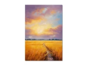 Картина на холсте Поле на закате, 40x60 см