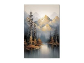 Картина на холсте Золотой пейзаж №1, 30x40 см