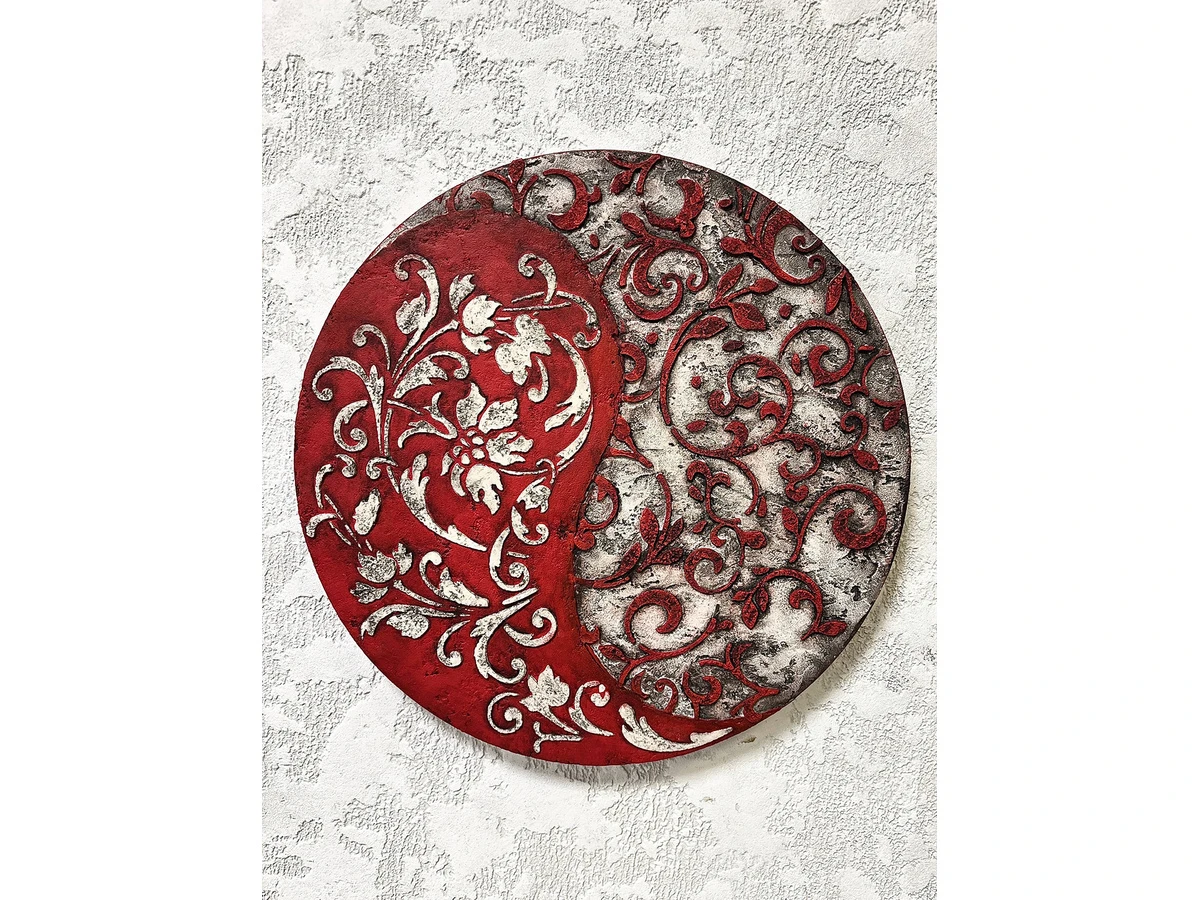 Рельефная картина Инь Янь, 35 см 1000466