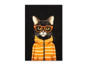 Картина на холсте Кот в очках №2, 30x40 см
