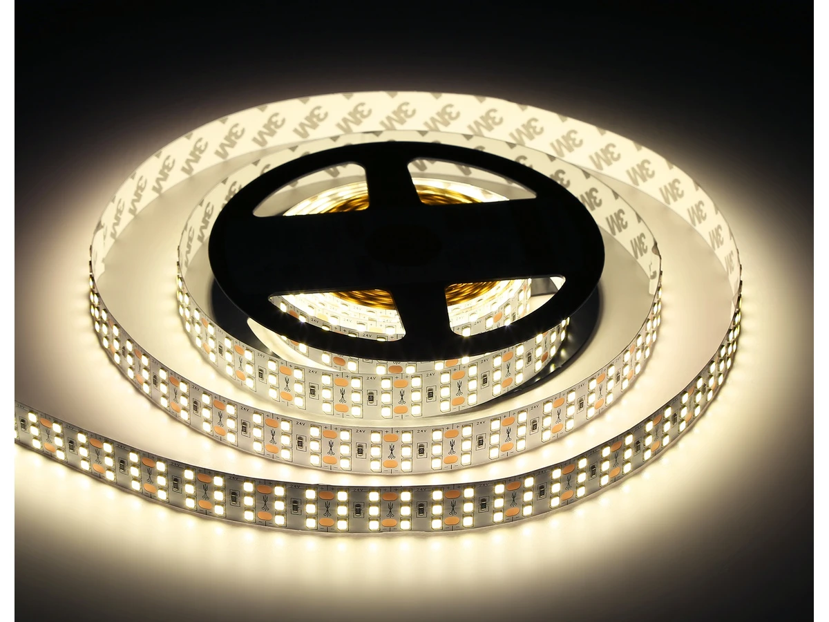 Светодиодная лента трехрядная GS3902 2835 324Led /26W m/ 24V IP20 4500K 5m (2 конт.) LED Strip 24V 1000768  - фото 7