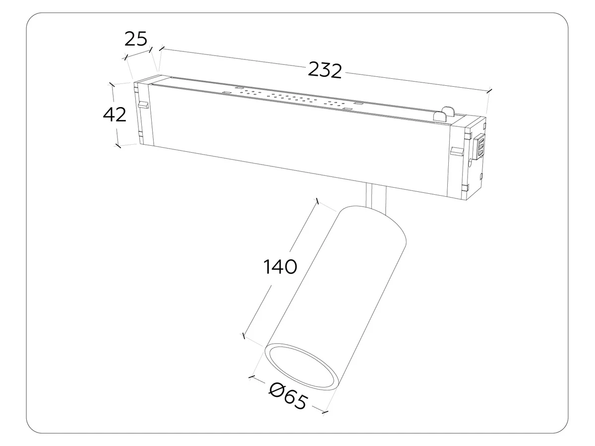 Светильник светодиодный трековый Magnetic 220V 24W 1000858  - фото 6