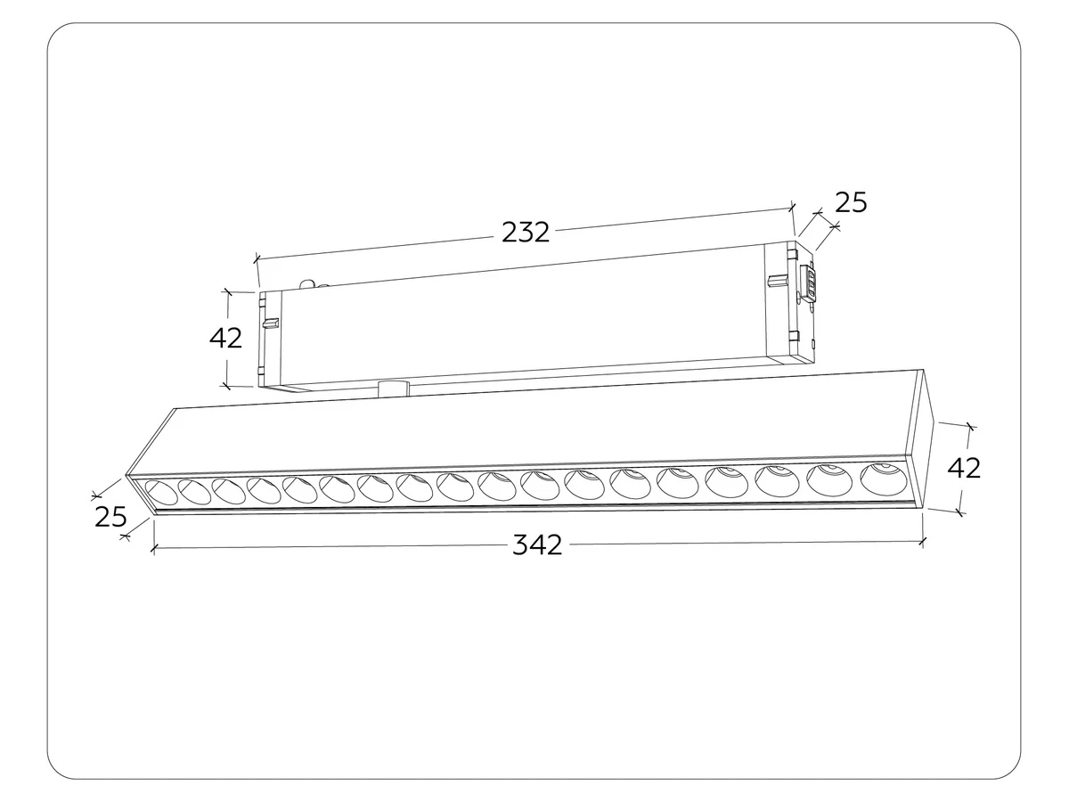 Светильник светодиодный трековый Magnetic 220V 18W 1000883  - фото 2