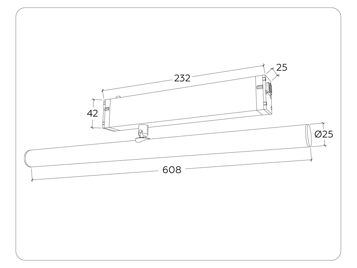 Светильник светодиодный трековый Magnetic 220V 12W 1000884  - фото 6