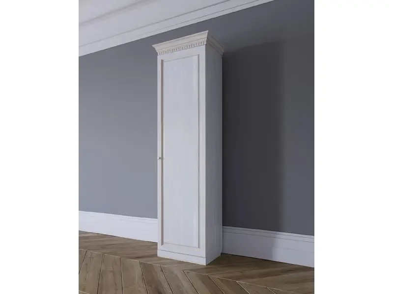 Шкаф 1-дверный цвет Белая эмаль 664656  - фото 2