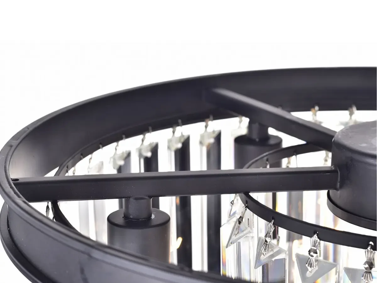 Люстра Odeon 6 black/clear 672930