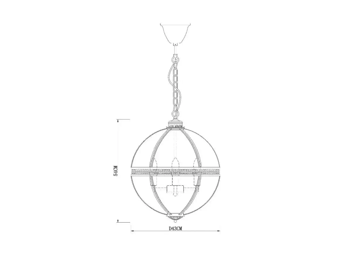 Люстра Residential 4 nickel 672987  - фото 3