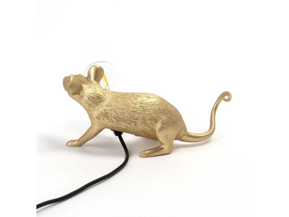 Настольная лампа Mouse Lamp Lyie Down Gold USB 675495  - фото 3