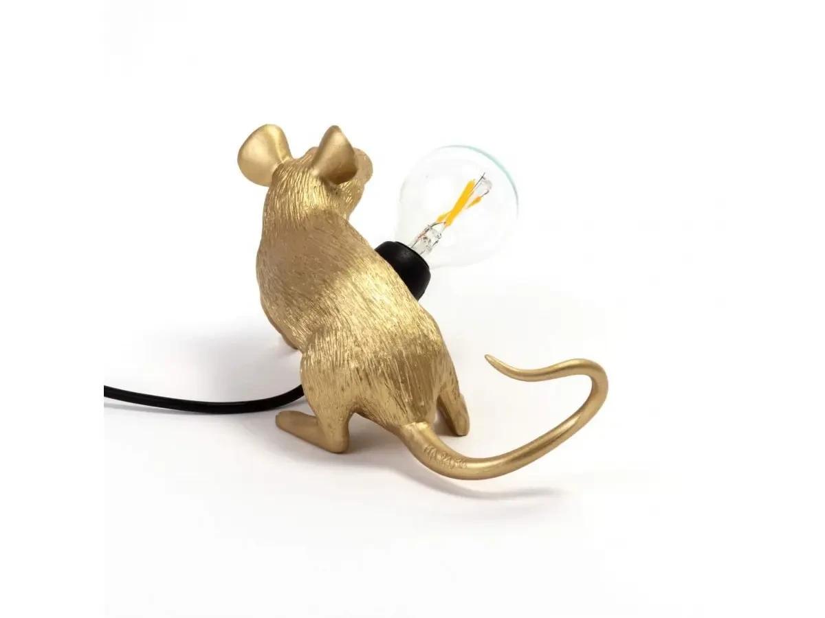 Настольная лампа Mouse Lamp Lyie Down Gold USB 675495  - фото 4