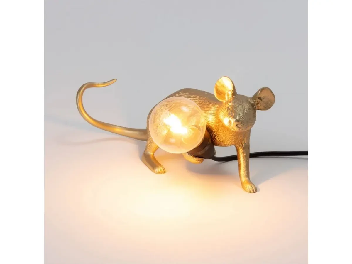 Настольная лампа Mouse Lamp Lyie Down Gold USB 675495  - фото 5