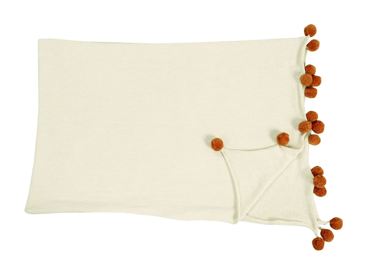 Плед с помпонами 120х180 468728  - фото 3