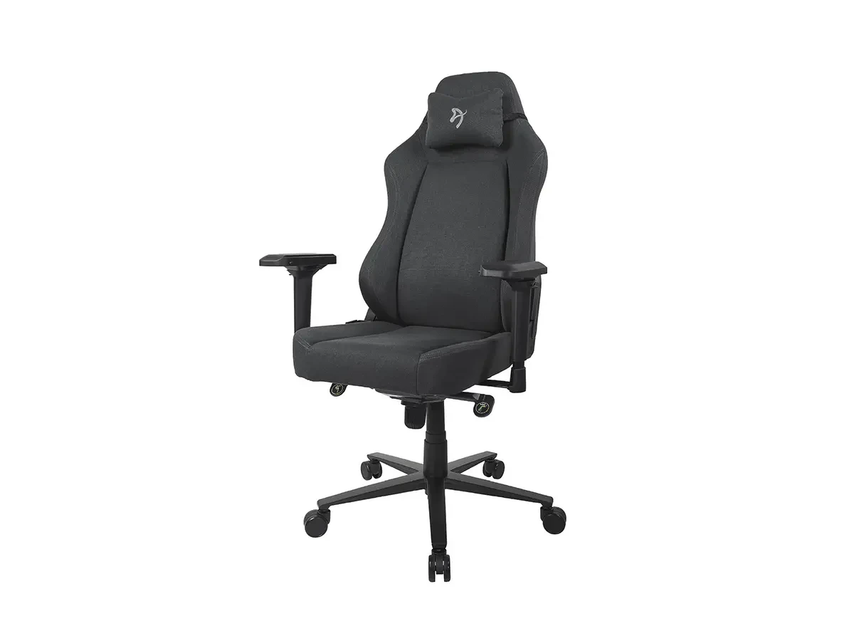 Компьютерное кресло Arozzi Primo Woven Fabric - Black - Grey logo 694298  - фото 1