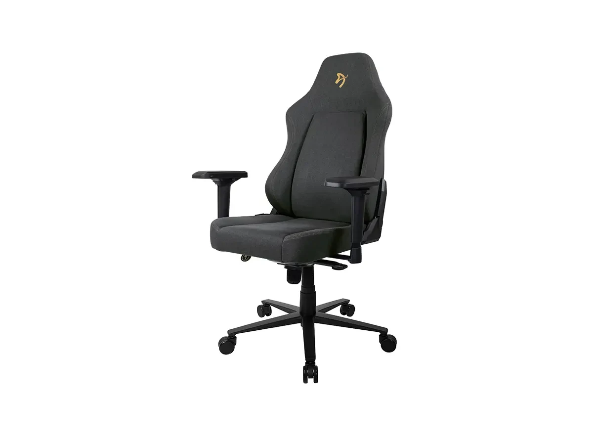 Компьютерное кресло Arozzi Primo Woven Fabric - Black - Gold logo 694299  - фото 1