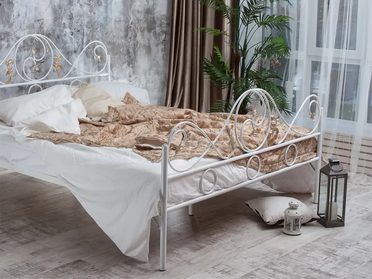 Кованая кровать Венеция 1.8 с двумя спинками 695630  - фото 5