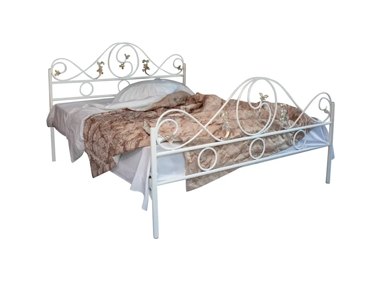 Кованая кровать Венеция 1.8 с двумя спинками 695630  - фото 1
