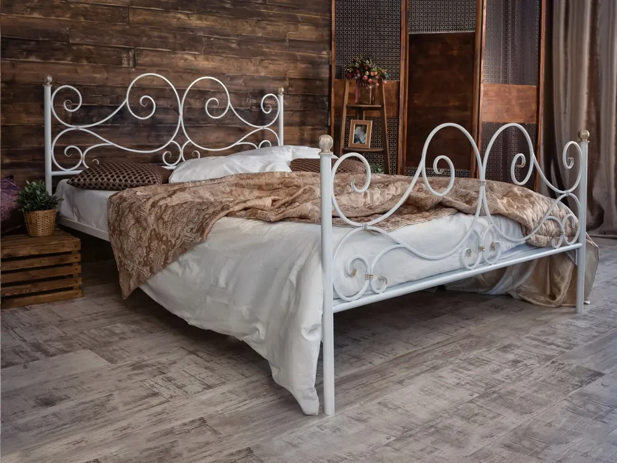 Кованая кровать Верона 1.6 с двумя спинками 695642  - фото 4