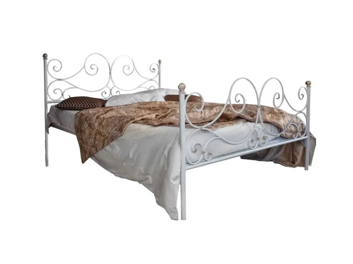 Кованая кровать Верона 1.6 с двумя спинками 695642  - фото 1
