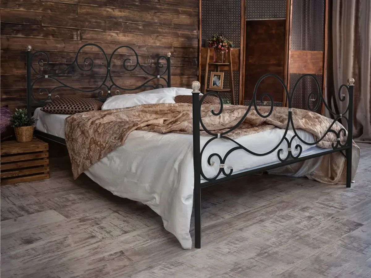 Кованая кровать Верона 1.8 с двумя спинками 695646  - фото 2