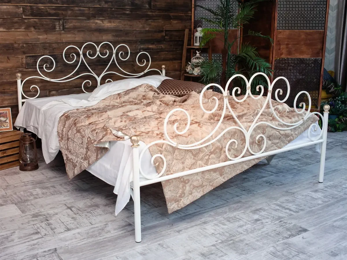 Кованая кровать Кармен 1.4 с двумя спинками 695669  - фото 5