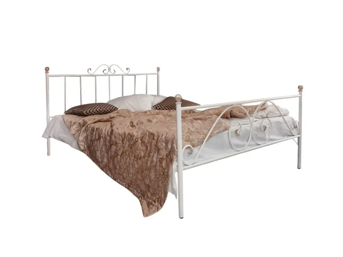 Кованая кровать Оливия 1.8 с двумя спинками 695694  - фото 1