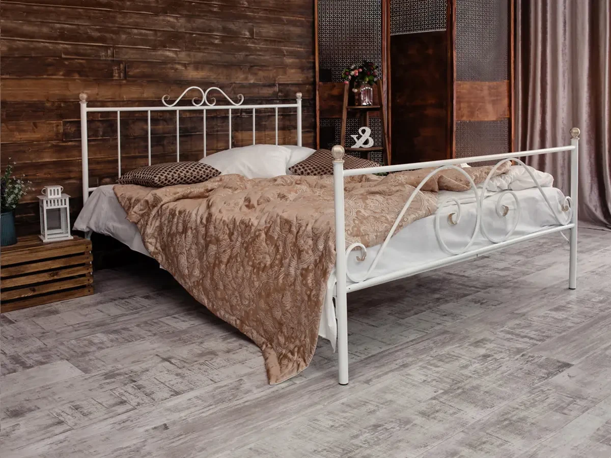 Кованая кровать Оливия 1.8 с двумя спинками 695694  - фото 5