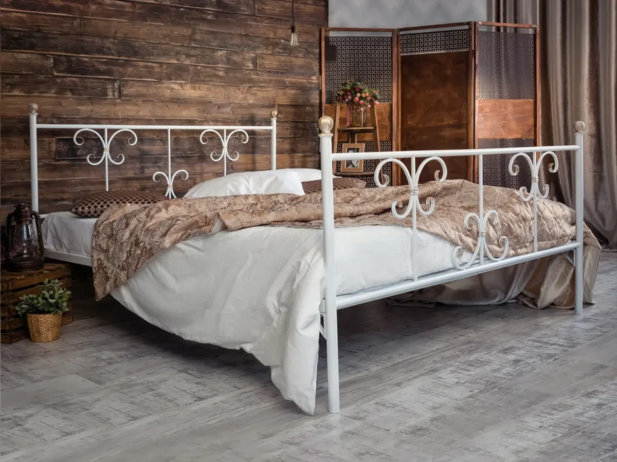 Кованая кровать Симона 1.8 с двумя спинками 695718  - фото 5