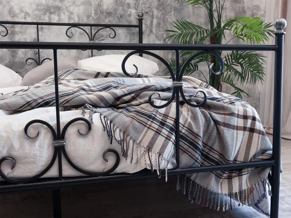 Кованая кровать Симона 1.8 с двумя спинками 695719  - фото 2