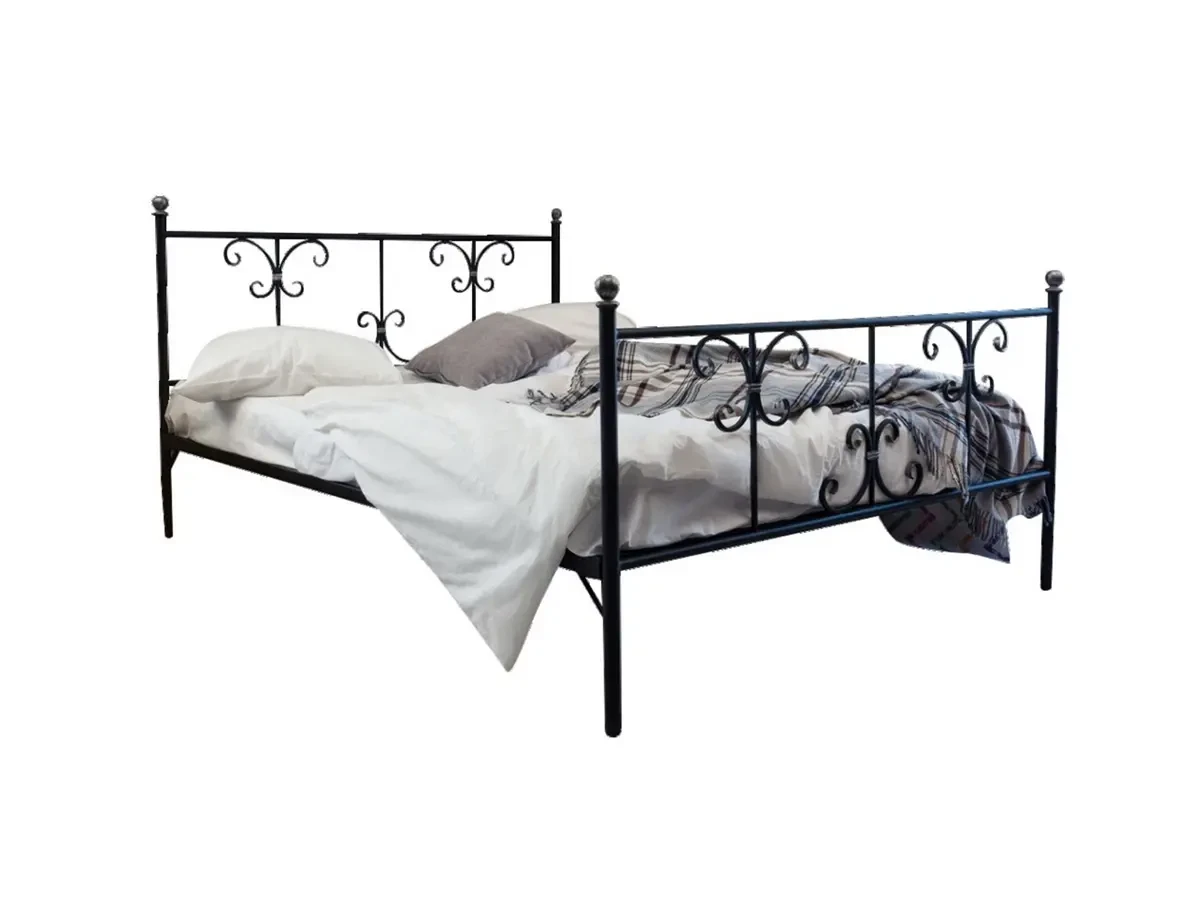 Кованая кровать Симона 1.8 с двумя спинками 695719  - фото 1