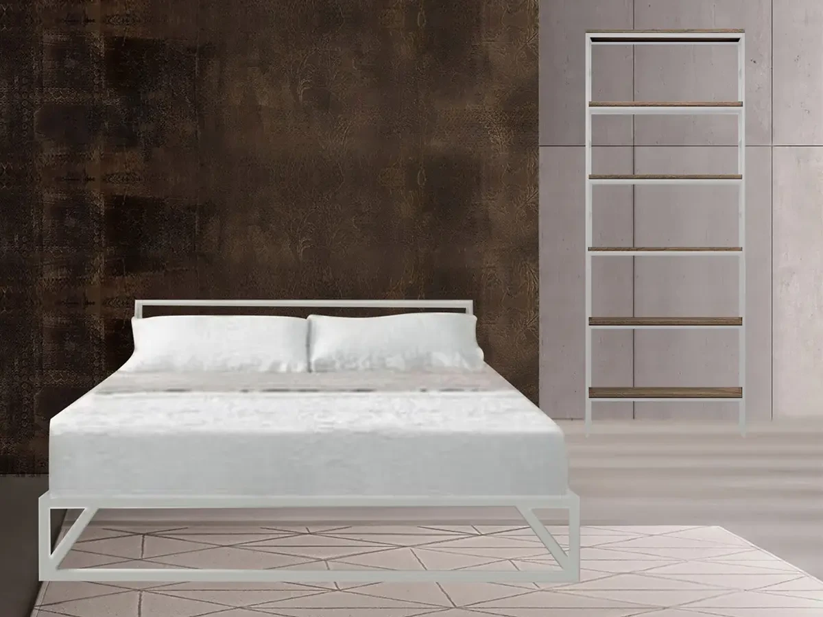 Кровать в стиле лофт Бруклин 1.4 695831  - фото 2