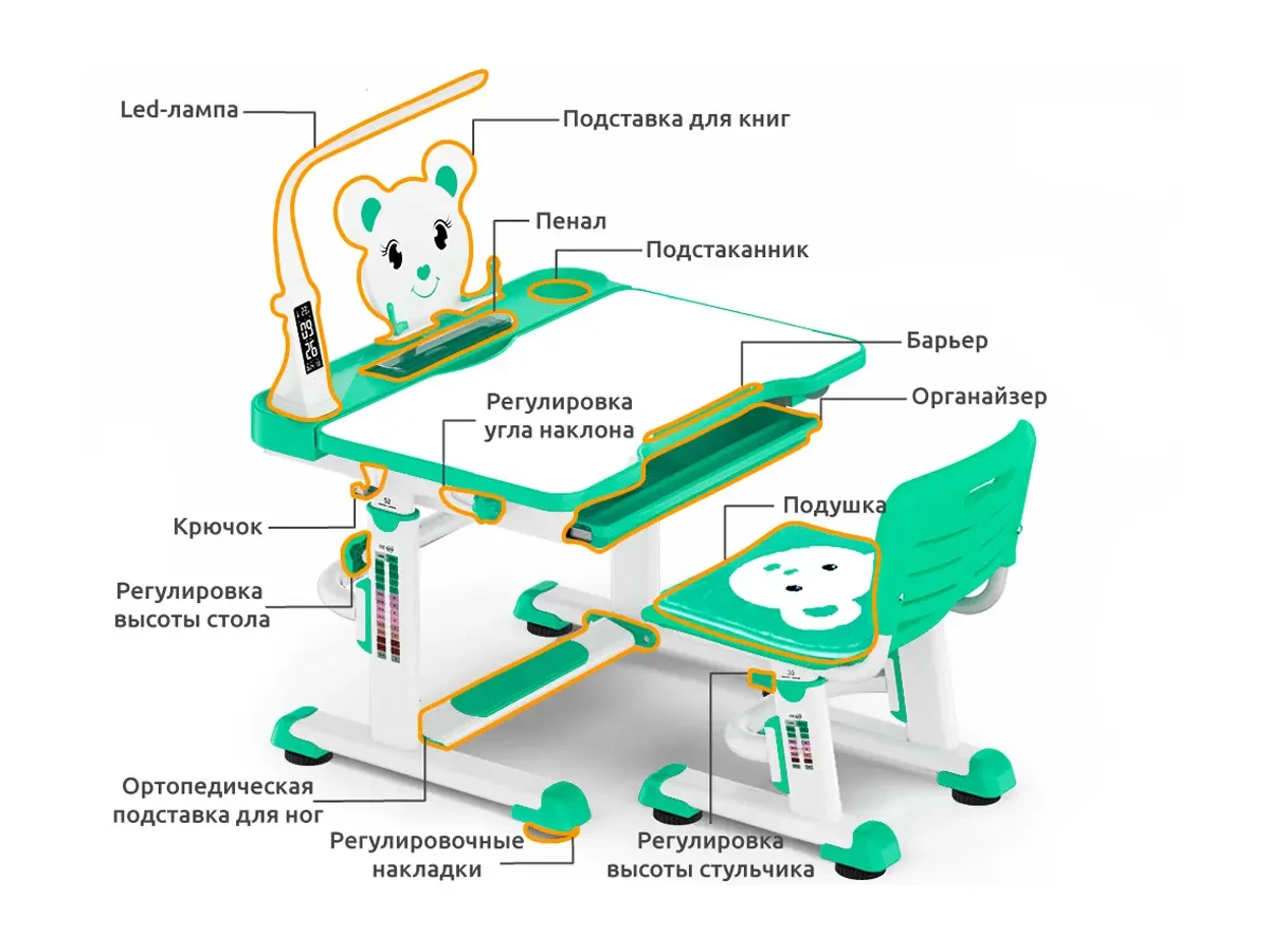 Комплект Mealux BD-04 New Teddy (с лампой) 472008