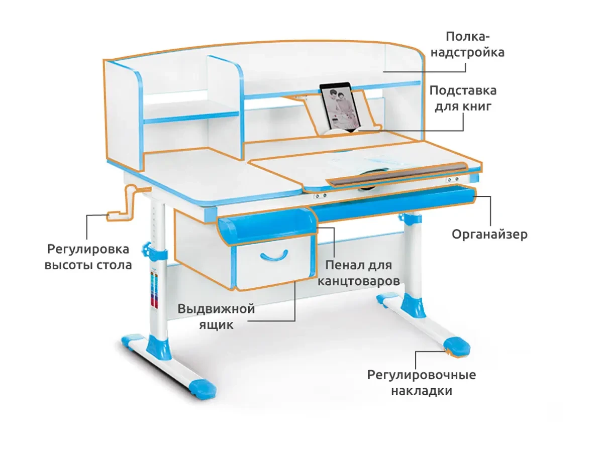 Детский стол Mealux EVO-50