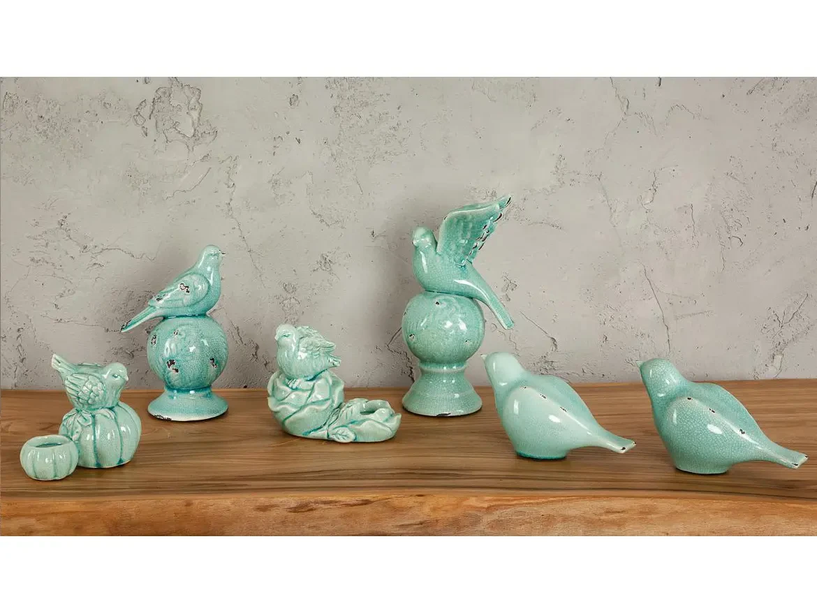 Статуэтка декоративная Голубая птаха 700219  - фото 4