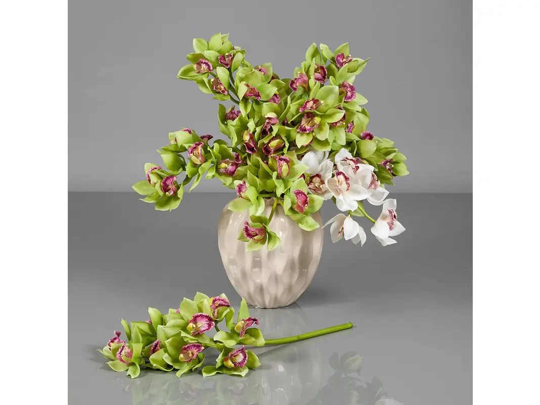 Орхидея Цимбидиум зелёно-розовая 700299  - фото 2