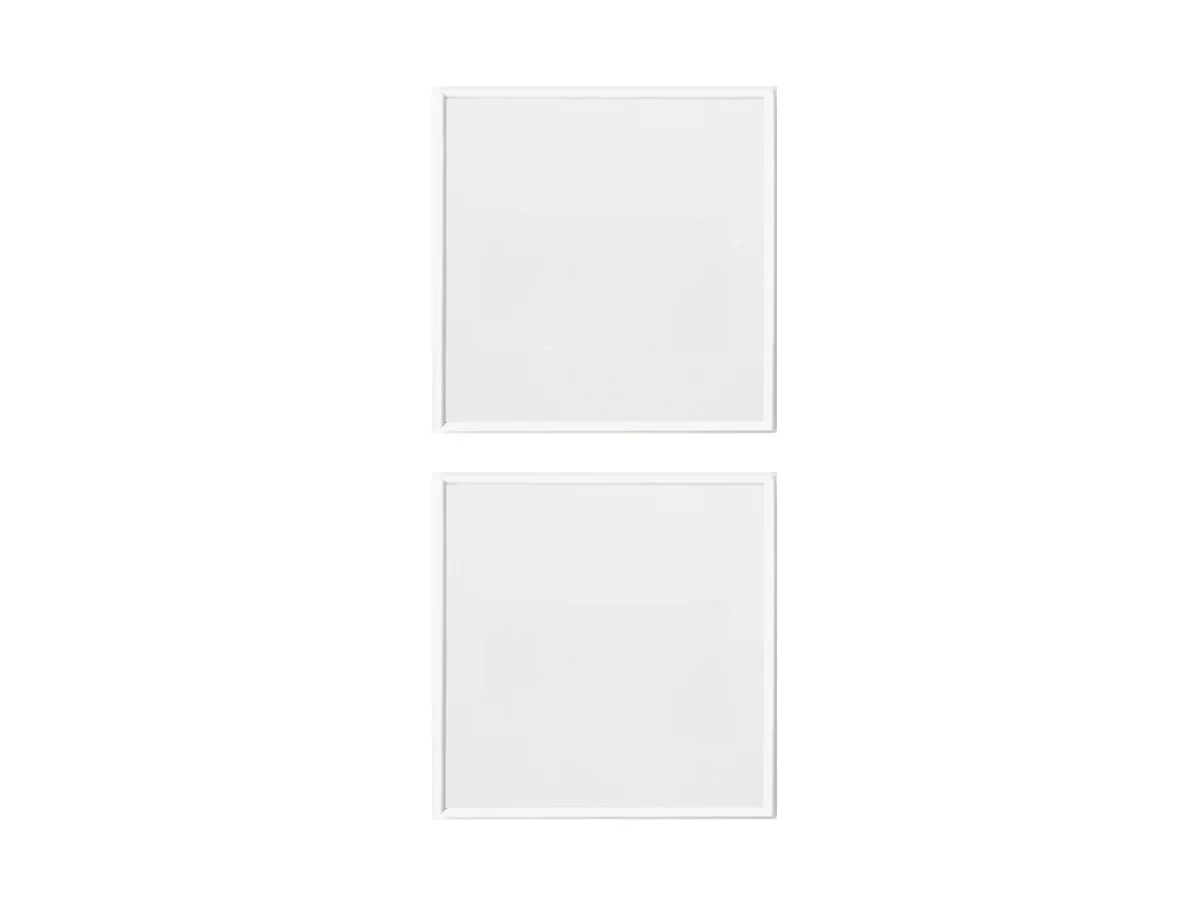 Набор белых рамок из алюминия ROUNDED 9 - 2 шт - 21х21 см 704025  - фото 1