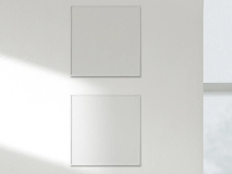 Набор белых рамок из алюминия ROUNDED 9 - 2 шт - 21х21 см 704025