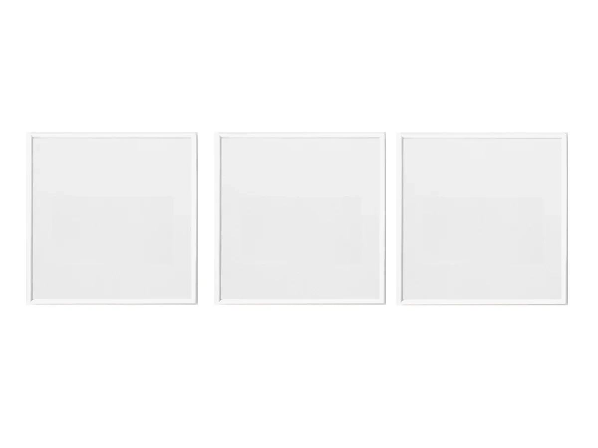 Набор белых рамок из алюминия ROUNDED 9 - 3 шт - 21х21 см 704032