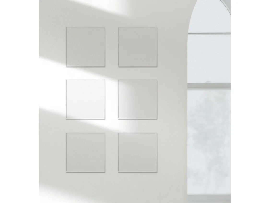 Набор белых рамок из алюминия ROUNDED 9 - 6 шт - 30x30 см 704047