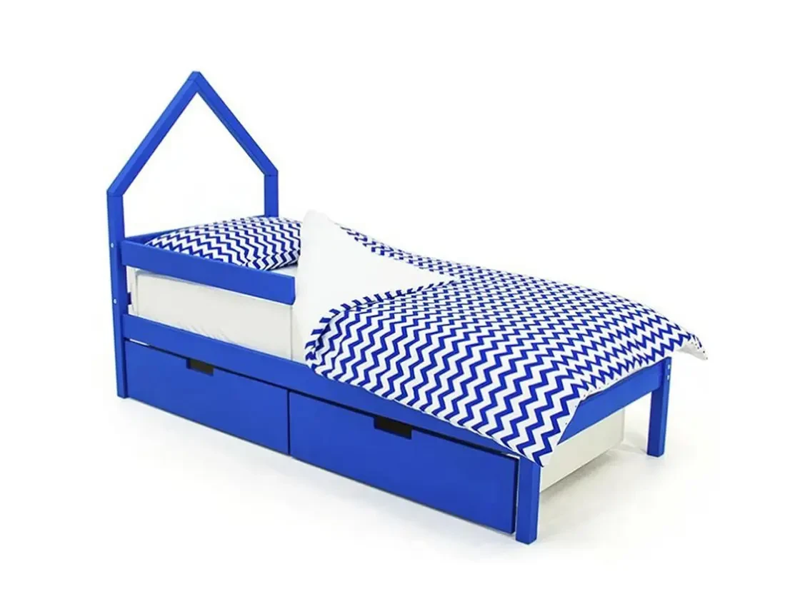 Кровать-домик мини Svogen синий 518265