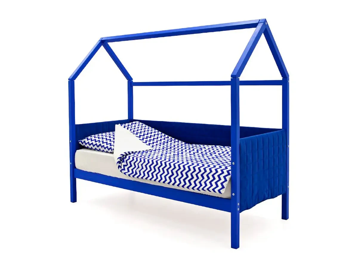 Кровать-домик мягкая Svogen синий 518311  - фото 2