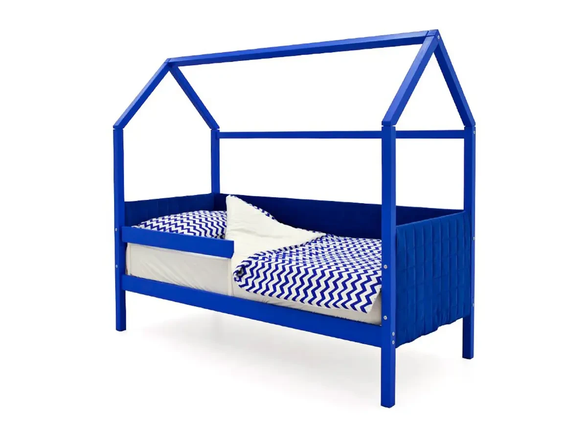 Кровать-домик мягкая Svogen синий 518311  - фото 4
