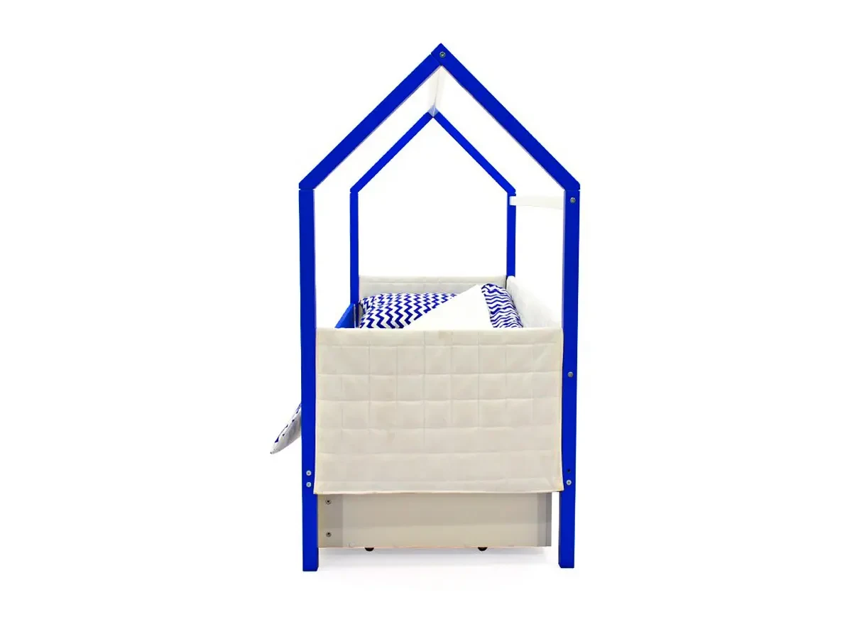Кровать-домик мягкая Svogen сине-белый 518364  - фото 6