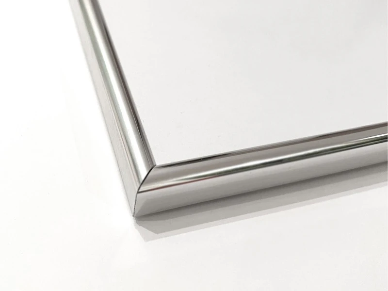 Серебряная глянцевая рамка из алюминия ROUNDED 9 - 70x100 см 705616  - фото 3