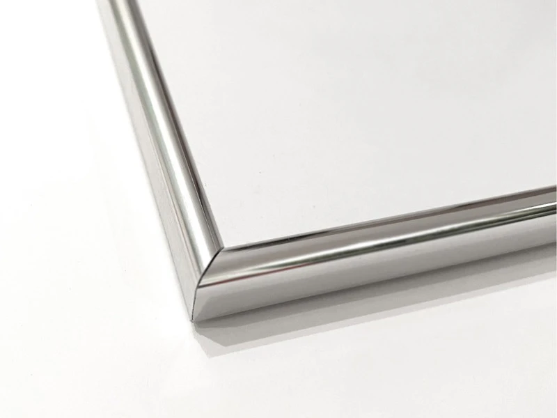 Серебряная глянцевая рамка из алюминия ROUNDED 9 - 50x50 см 705633  - фото 3