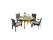 Обеденный комплект MODENA 120 см на 4 персоны со стульями
