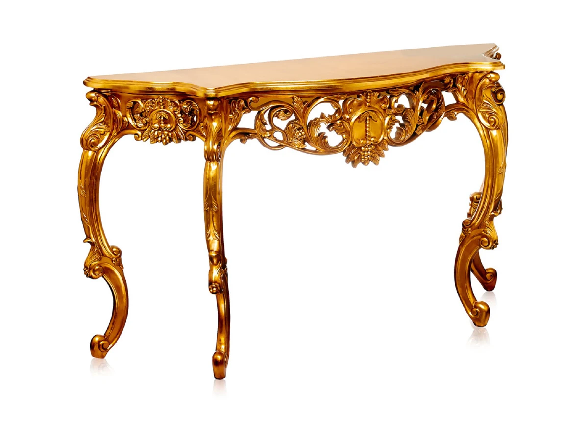 Консоль с деревянной столешницей Queen Gold 707380