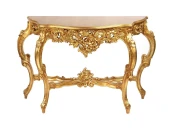 Консоль с деревянной столешницей Hermitage Gold
