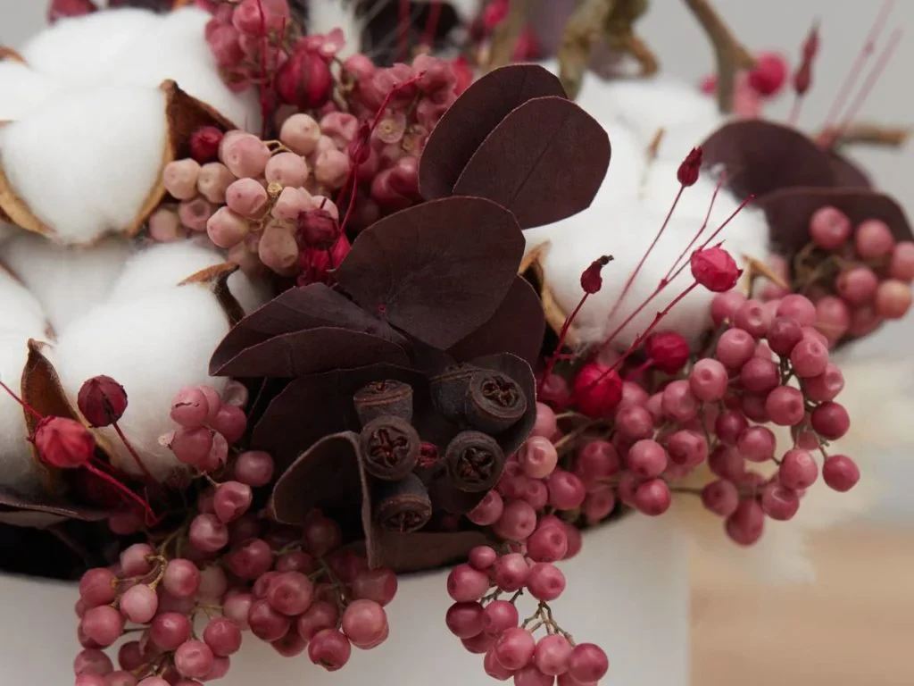 Композиция с хлопком и ягодами 708485  - фото 3