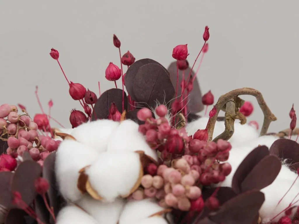 Композиция с хлопком и ягодами 708485  - фото 4